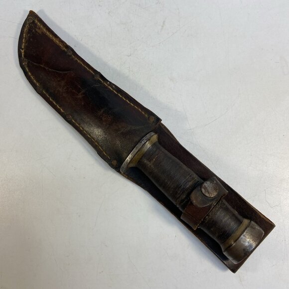 Vintage WWII Cattaraugus 225Q Quartermaster Fighting Knife Original With Sheath - Picture 2 of 13
